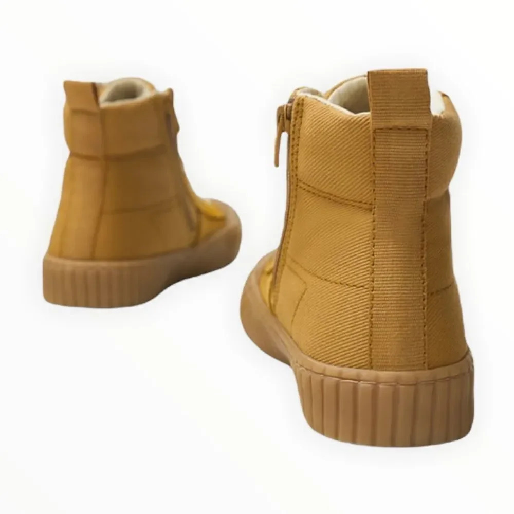 ZARA Kids | Mustard | CONTRASTING HI-TOP SNEAKERS - Picture 2 of 8